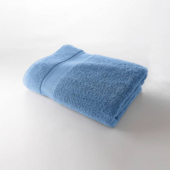 Collection serviettes de bain unies 540g/m2 confort luxe  (bleu jean)
