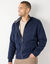 Blouson met rits en opstaande kraag, in molton met sherpavoering (marine)
