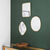 Set van 3 decoratieve spiegels (goudkleurig)