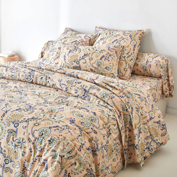 Linge de lit Comptine imprim&eacute; - coton 57 fils/cm&sup2; (rose p&acirc;le)