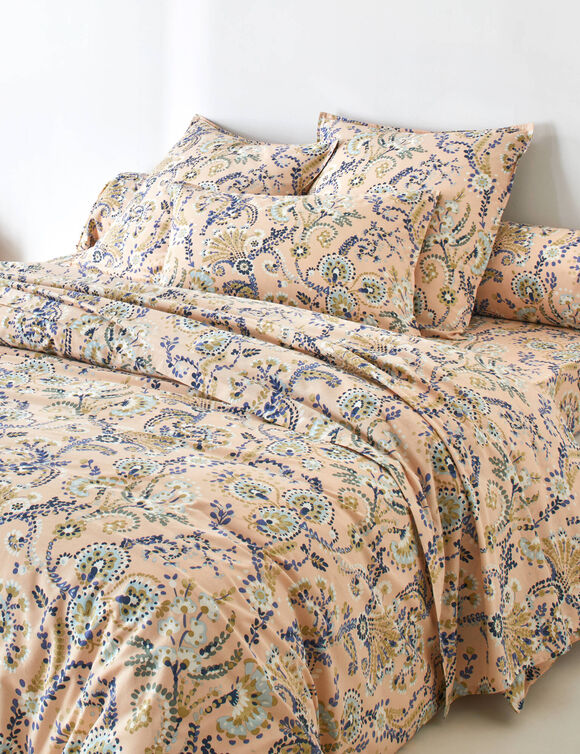 Linge de lit Comptine imprim&eacute; - coton 57 fils/cm&sup2; (rose p&acirc;le)