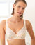 Soutien-gorge coton dentelle imprim&eacute; fleuri Coria - avec armatures (&eacute;cru)