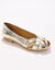 Leren ballerina's met open neus (goudkleurig)