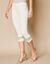 Legging 3/4, base imprimée fleurie (écru / kaki)
