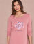 Kort nachthemd met lange mouwen (roze)
