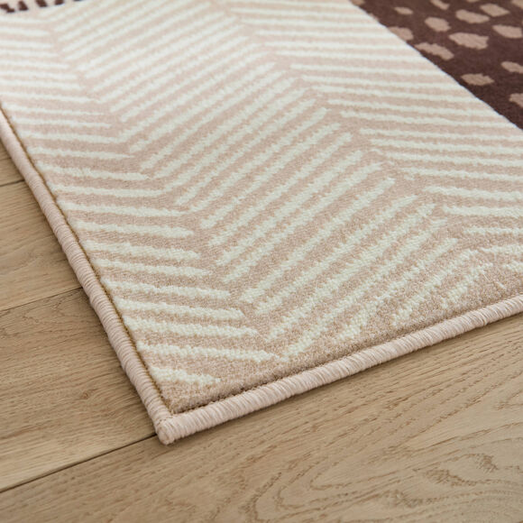Tapijt met geometrisch motief (taupe)