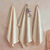 Geassorteerde beige katoenen droogdoeken - set van 3 (beige)