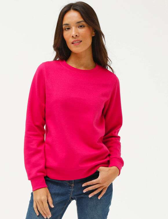 Sweater in molton (roze)