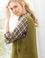 Pull sans manches, forme boite (vert olive)