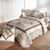 Bedsprei met patchwork (taupe)