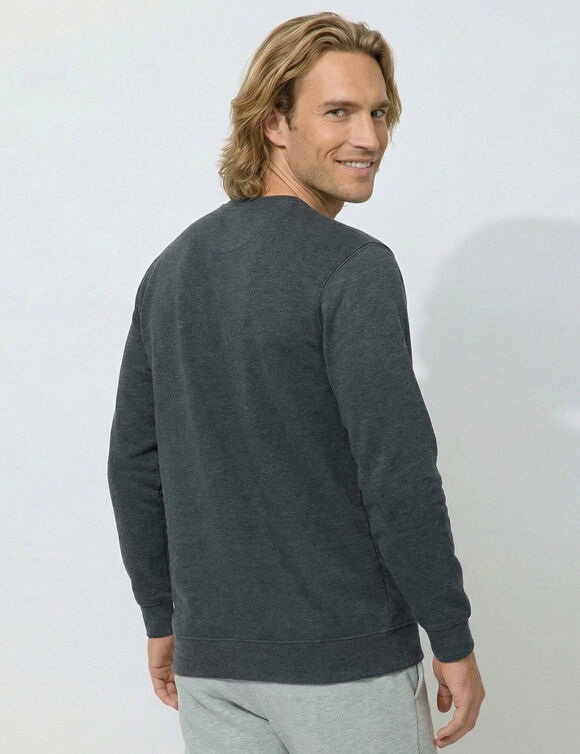 Sweat molleton col rond (anthracite chin&eacute;)