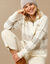 Pull jacquard, col camionneur zippé (écru / beige)