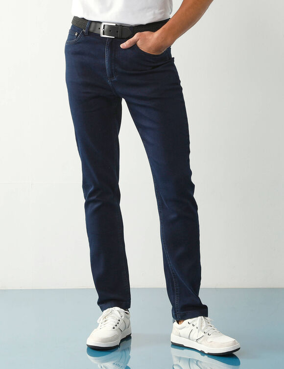 Jean droit 5 poches denim ultra stretch - L32 (dark blue)