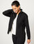 Sweater met rits, opstaande kraag (zwart)