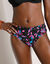 Bedrukte zwemslip in midimodel, Lokia (zwart / fuchsia)