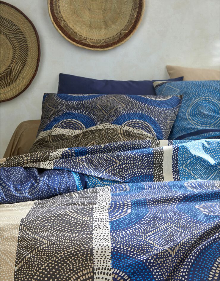 Linge de lit Youssou coton (bleu)