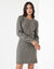 Trui-jurk met geschulpte afwerking, fantasietricot (kaki)
