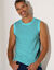Mouwloos T-shirt met ronde hals - set van 3 (aqua + watergroen + bruin)