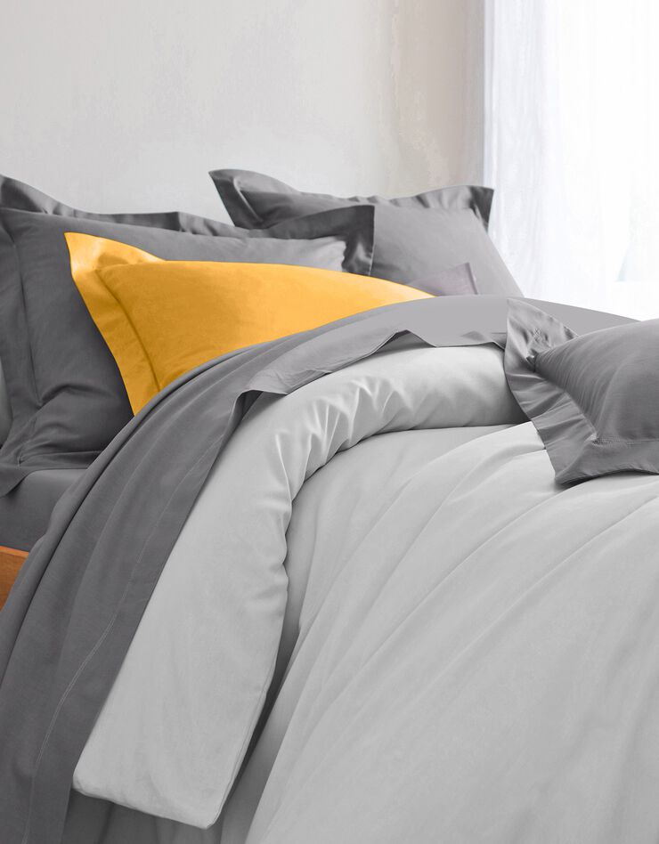Linge de lit uni polyester-coton Colombine (curry)