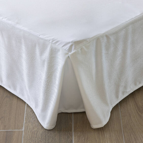 Cache-sommier intégral toucher très doux (blanc)