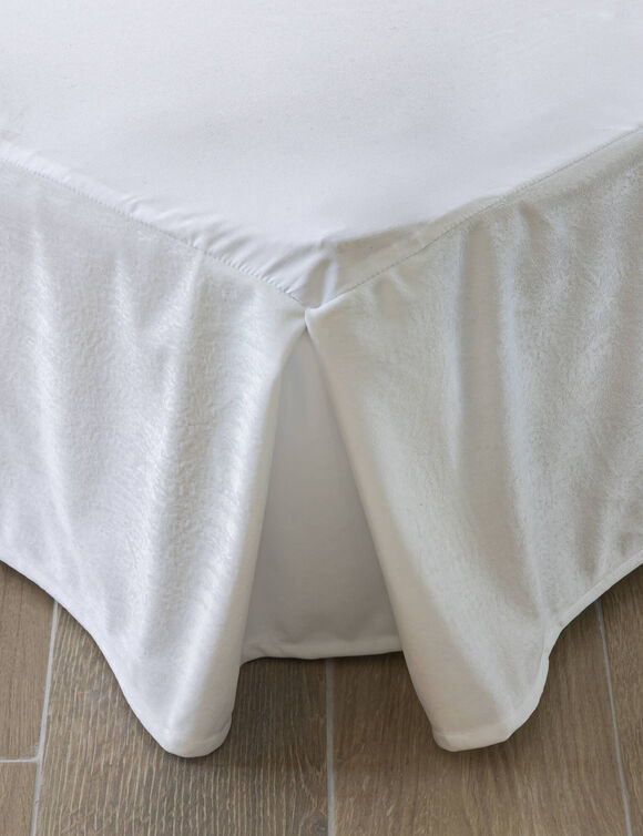 Cache-sommier intégral toucher très doux (blanc)