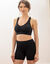 Short en maille stretch sans coutures (zwart)