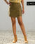 Short-rok in wikkelstijl (kaki)