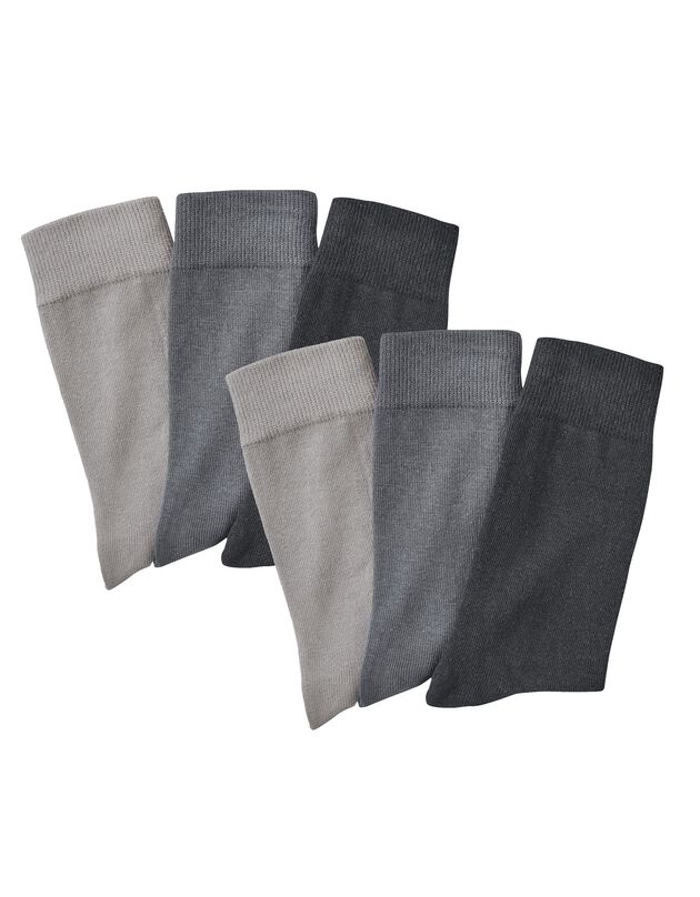 Geassorteerde sokken - set van 6 paar (grijs)