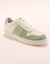 Sneakers met platformzool en koperkleurige pasjes (watergroen)