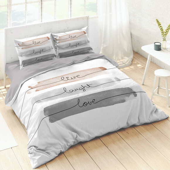 Parure de lit live - coton (blanc)