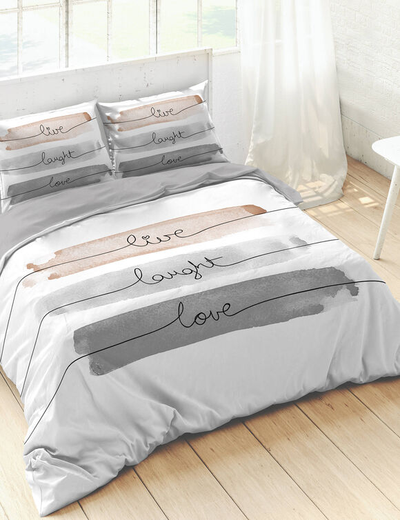 Parure de lit live - coton (blanc)