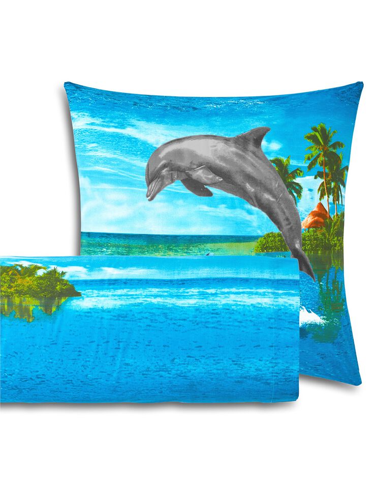 Linge de lit Flipper - polycoton (bleu)