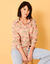 Chemise oversize imprimé fleuri (écru / rose)
