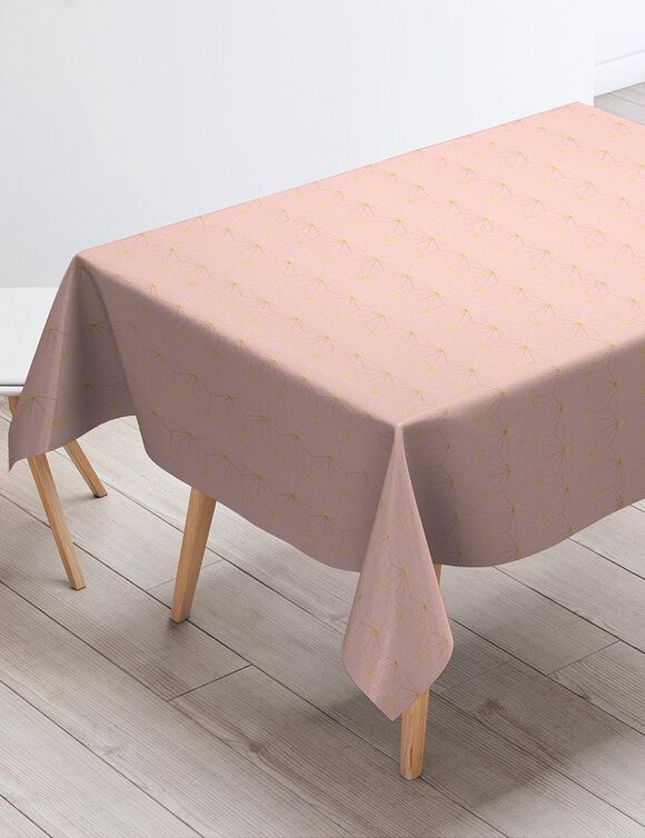 Nappe motifs géométriques métallisés (rose)