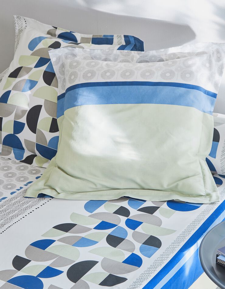 Linge de lit Delirium - coton (gris / bleu)