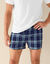 Ruime boxershort met ingeweven motieven - set van 3 (grijs + marine)
