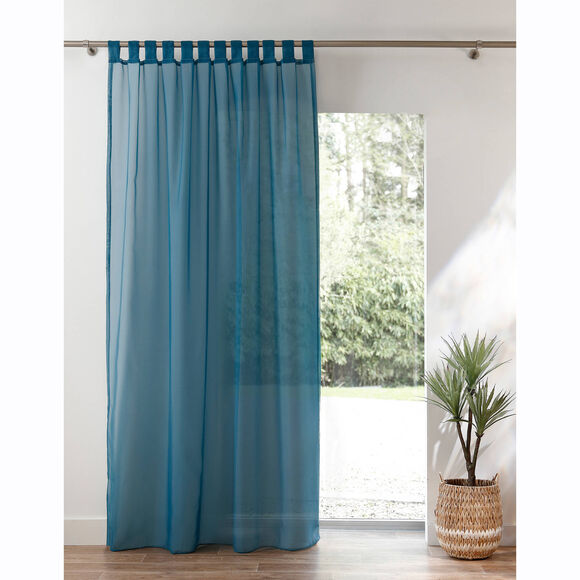 Panneau voile uni finition pattes (bleu canard)
