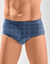 Gesloten slip met hoge taille en geometrische motieven - set van 6 (zwart + grijs + blauw)