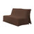 Housse canap&eacute; BZ bachette coton uni (chocolat)
