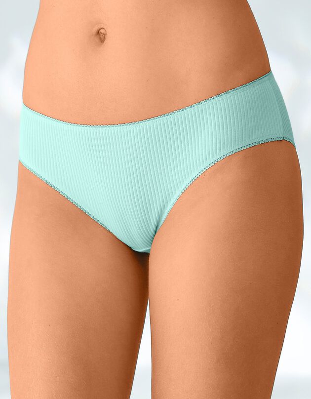 Midislip met platte ribbels - set van 6 (tonisch)