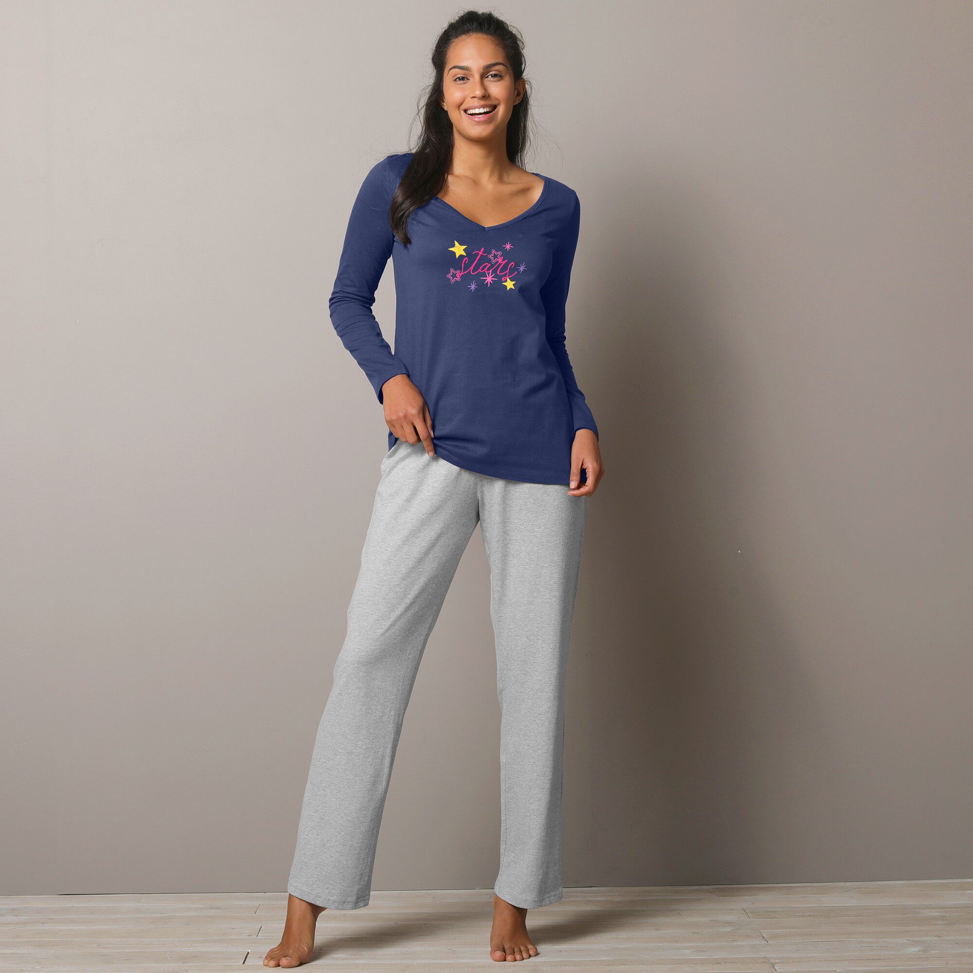 T shirt de pyjama manches longues imprim Estrella marine