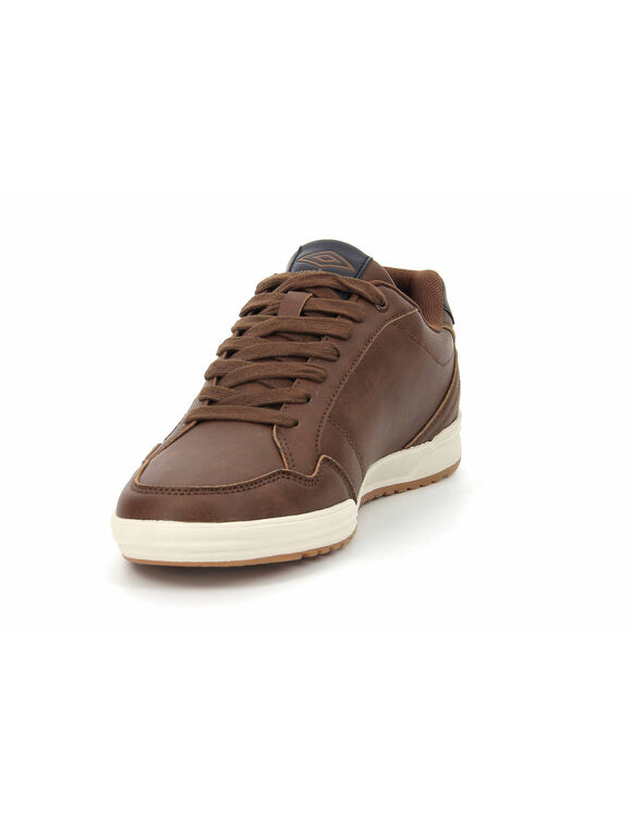 Baskets homme biais contrast&eacute;s Arlo (marron / marine)