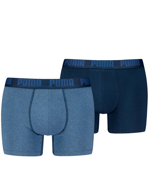 Boxer basique coton stretch - lot de 2 (bleu)