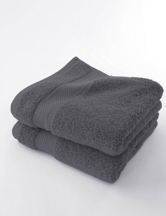 Collection serviettes de bain unies 540g/m2 confort luxe  (anthracite)