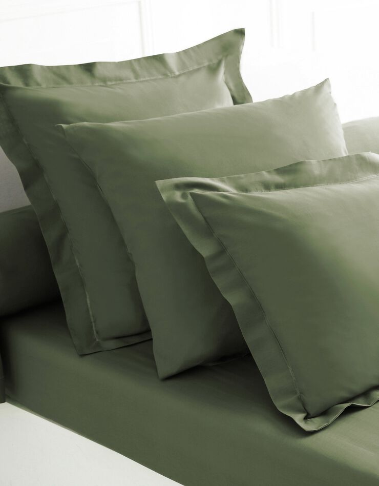 Linge de lit uni polyester-coton Colombine (eucalyptus)