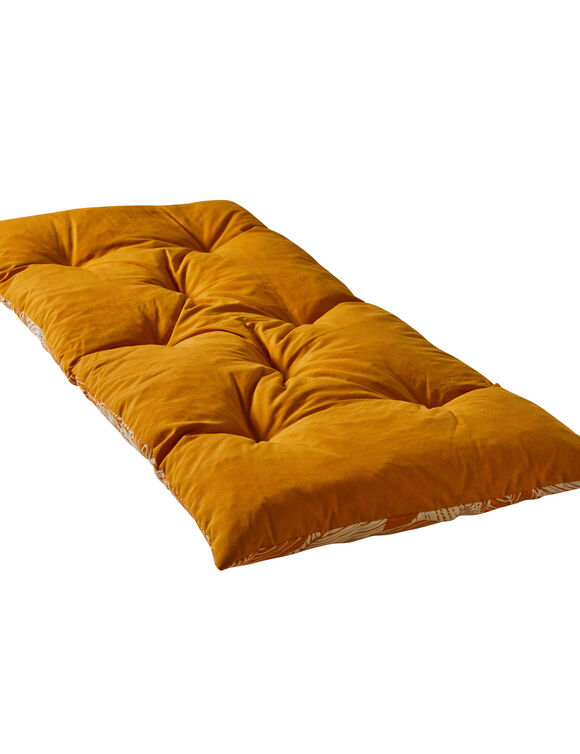 Long coussin déco imprimé feuillage (jaune)