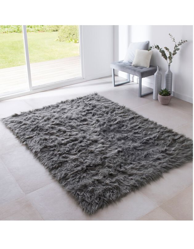 Hoogpolig tapijt (grijs)