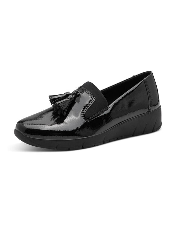 Mocassins compensés vernis (noir)