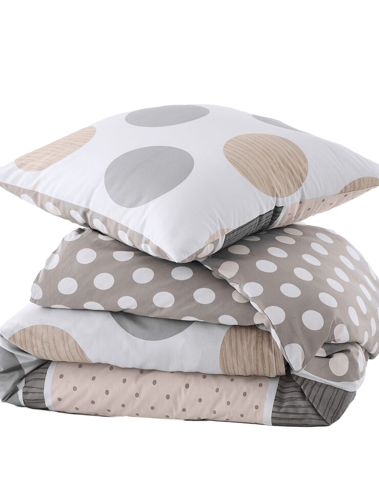 Parure de lit Dossy - coton , taupe Parure de lit Dossy - coton , taupe, hi-res image number 1