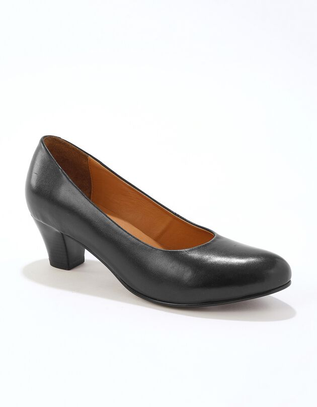 Leren pumps - zwart (zwart)
